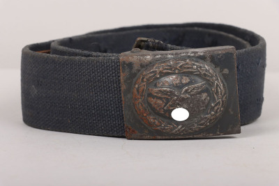 Rare WW2 German Luftwaffe Tropical Blue Canvas Belt & Buckle Set