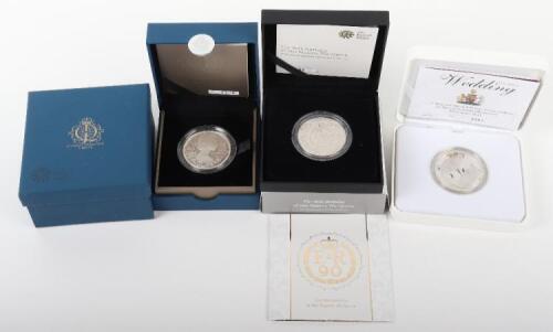 Three Royal Mint silver coins