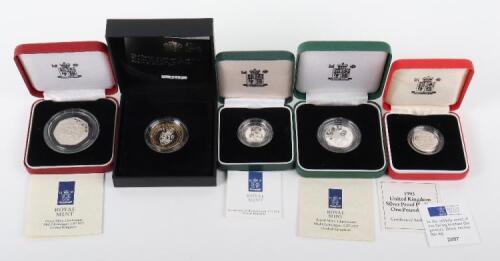 UK Silver Proof Piedfort Coins