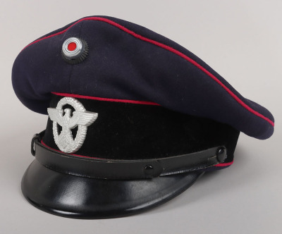 German Third Reich Fire Brigade “Feuerwehr” Peaked cap by H. Walther, Greussen - 2