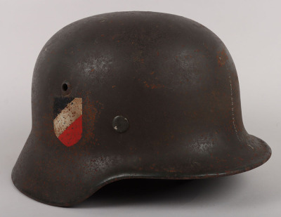 WW2 German Army M-35 Double Decal Steel Combat Helmet