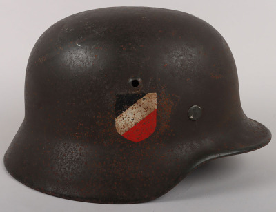 WW2 German Army M-35 Double Decal Steel Combat Helmet - 2