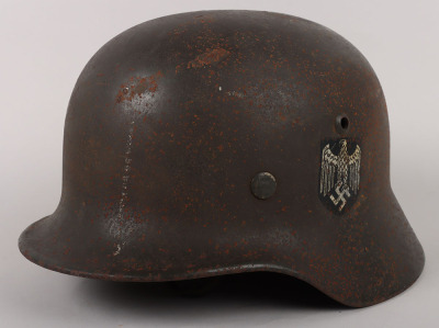 WW2 German Army M-35 Double Decal Steel Combat Helmet - 10