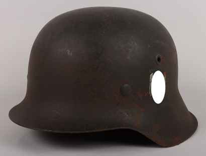 WW2 German Army M-42 Single Decal Steel Combat Helmet