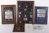 Four framed and glazed coin and banknote displays