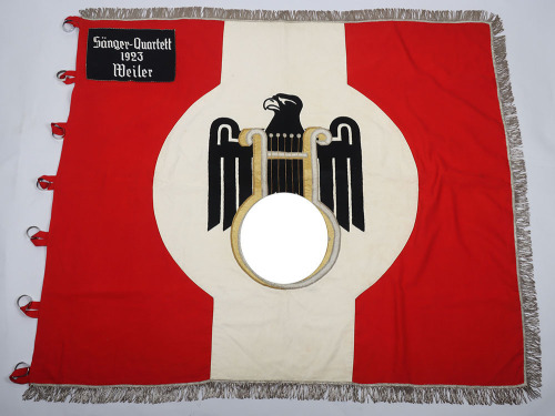 Rare Third Reich Chamber of Music Organisation (Reichsmusikkammer) Standarte in Weiler, Austria