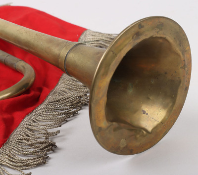 Third Reich Hitler Youth Trumpet Banner & Brass Trumpet - 8