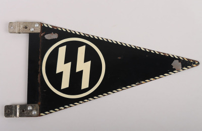 Scarce Third Reich Allgemeine-SS Metal Car Pennant