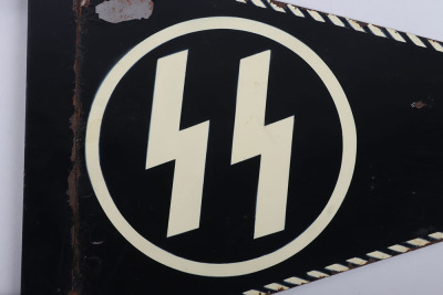 Scarce Third Reich Allgemeine-SS Metal Car Pennant - 2