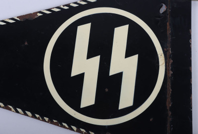 Scarce Third Reich Allgemeine-SS Metal Car Pennant - 7