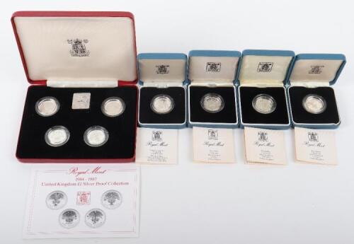 UK Silver Proof &pound;1 (one pound) coins