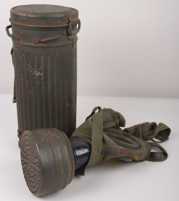 WW2 German Gas Mask with Canister and Gas Cape - 9