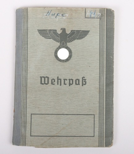 WW2 German Wehrpass to F. Hüpe, Luftwaffe Flg. Rgt 22, Z.G.1