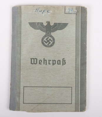 WW2 German Wehrpass to F. Hüpe, Luftwaffe Flg. Rgt 22, Z.G.1 - 6