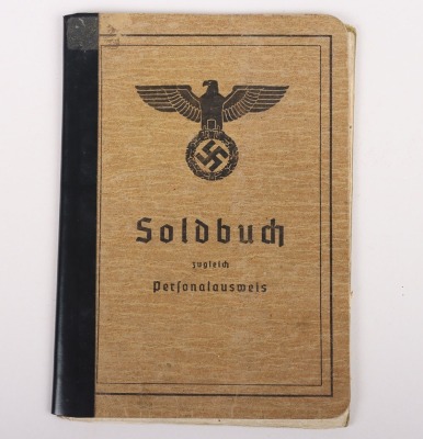 WW2 German Soldbuch to Beschlagmeister Franz Kiekhöfer, Member of Gren. Reg. 608 - 2