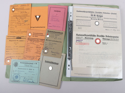 Large WW2 German Document Grouping to Dr. Peitschke and his wife Susanne, NSDAP, NS-Frauenschaft, NSKOV, DAF