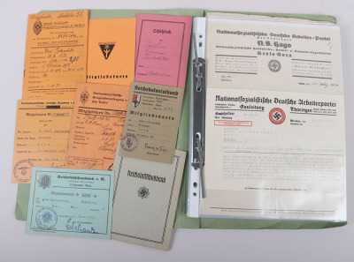 Large WW2 German Document Grouping to Dr. Peitschke and his wife Susanne, NSDAP, NS-Frauenschaft, NSKOV, DAF - 2