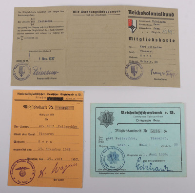 Large WW2 German Document Grouping to Dr. Peitschke and his wife Susanne, NSDAP, NS-Frauenschaft, NSKOV, DAF - 3