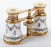 A pair of mother of pearl and guilloche enamel opera glasses - 4
