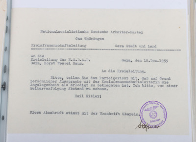 Large WW2 German Document Grouping to Dr. Peitschke and his wife Susanne, NSDAP, NS-Frauenschaft, NSKOV, DAF - 31