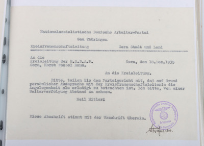 Large WW2 German Document Grouping to Dr. Peitschke and his wife Susanne, NSDAP, NS-Frauenschaft, NSKOV, DAF - 32