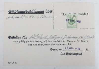 Large WW2 German Document Grouping to Dr. Peitschke and his wife Susanne, NSDAP, NS-Frauenschaft, NSKOV, DAF - 34