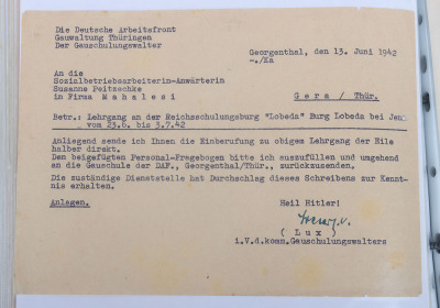 Large WW2 German Document Grouping to Dr. Peitschke and his wife Susanne, NSDAP, NS-Frauenschaft, NSKOV, DAF - 36