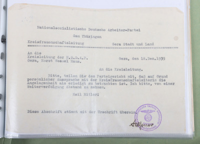 Large WW2 German Document Grouping to Dr. Peitschke and his wife Susanne, NSDAP, NS-Frauenschaft, NSKOV, DAF - 38