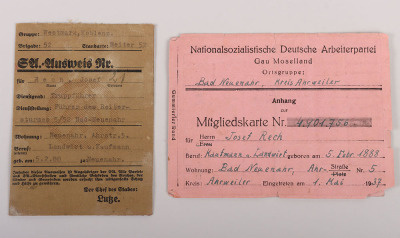 Document Grouping to NSKK Member and SA-Sturmführer Josef Rech from Ahrweiler “Reitersturm Brigade 52” - 11