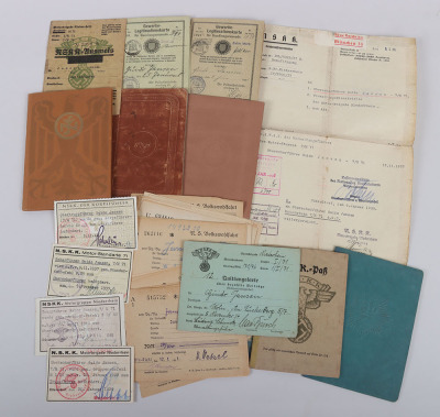 Third Reich NSKK Document Grouping to NSKK-Sturmführer G. Jansen - 2