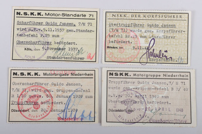 Third Reich NSKK Document Grouping to NSKK-Sturmführer G. Jansen - 3