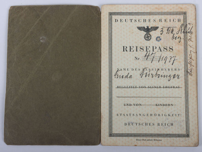 Third Reich NSDAP Party Book & Paperwork Group to E. Pöhlmann with 1933 NSDAP Entry, - 5