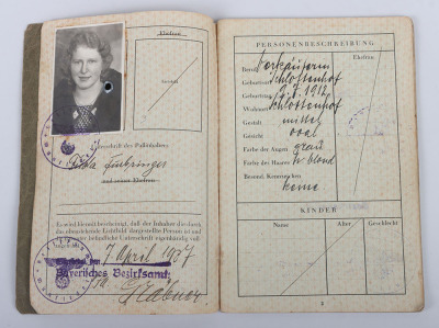 Third Reich NSDAP Party Book & Paperwork Group to E. Pöhlmann with 1933 NSDAP Entry, - 6