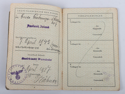 Third Reich NSDAP Party Book & Paperwork Group to E. Pöhlmann with 1933 NSDAP Entry, - 7