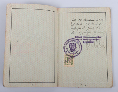 Third Reich NSDAP Party Book & Paperwork Group to E. Pöhlmann with 1933 NSDAP Entry, - 9