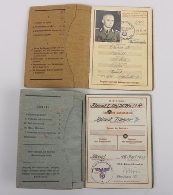 Third Reich RAD Leader Document Grouping to Arbeitsführer Dr. Helmut Zimmer from Berlin - 5