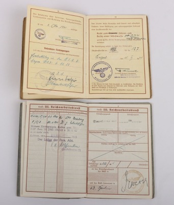 Third Reich RAD Leader Document Grouping to Arbeitsführer Dr. Helmut Zimmer from Berlin - 10