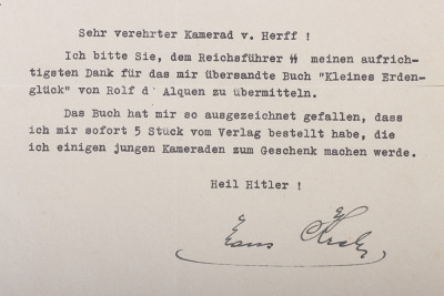 Period Letter by SS-Brigadeführer (Gauleiter) Hans Krebs to SS-Brigadeführer von Herff 1943 - 3