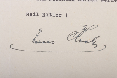 Period Letter by SS-Brigadeführer (Gauleiter) Hans Krebs to SS-Brigadeführer von Herff 1943 - 5