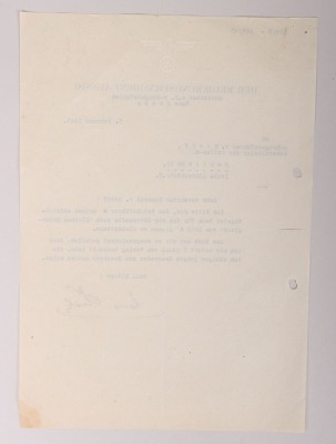 Period Letter by SS-Brigadeführer (Gauleiter) Hans Krebs to SS-Brigadeführer von Herff 1943 - 6