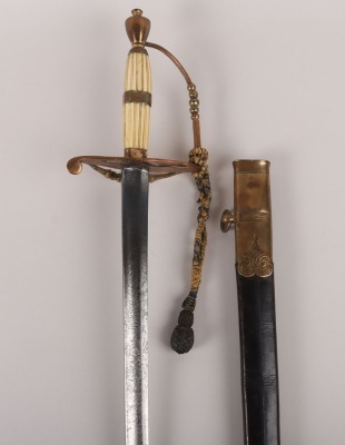 ^ Georgian Infantry Officers 5-Ball Hilted Spadroon of the 65th (Yorks & Lancs) Regiment of Foot - 2