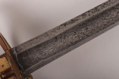 ^ Georgian Infantry Officers 5-Ball Hilted Spadroon of the 65th (Yorks & Lancs) Regiment of Foot - 13