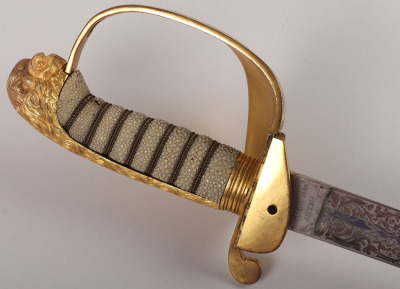 Victorian Royal Naval Officers Sword Attributed to Lord Ashley-Cooper, 8th Earl of Shaftesbury, By Henry Wilkinson, 11806 - 4