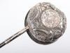 A William & Mary silver shilling coin set punch ladle