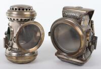 Two Jos Lucas Ltd bicycle oil lamps