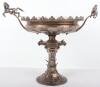 An impressive 19th century military silver tazza/centrepiece commemorating the 5th Royal Inniskilling Dragoon Guards, Edward Charles Brown (Richards & Brown), London 1869 - 5