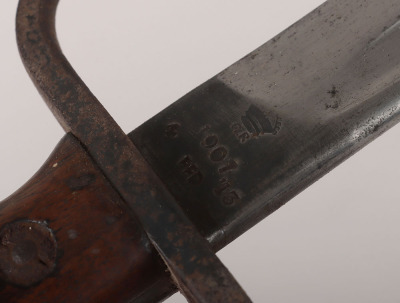 British 1907 Hook Quillon Bayonet Regimentally Marked to the Royal Highlanders - 9