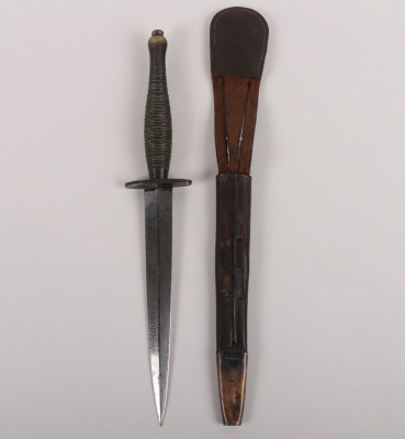 WW2 British Ribbed & Beaded Private Purchase Commando Knife Attributed to Lance Corporal Sidney Dann No3 Troop 6 Commando - 2