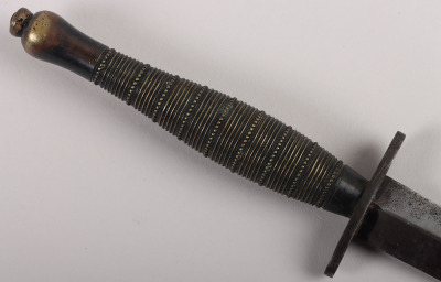 WW2 British Ribbed & Beaded Private Purchase Commando Knife Attributed to Lance Corporal Sidney Dann No3 Troop 6 Commando - 7