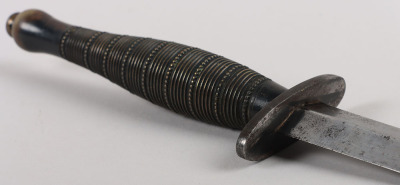 WW2 British Ribbed & Beaded Private Purchase Commando Knife Attributed to Lance Corporal Sidney Dann No3 Troop 6 Commando - 11